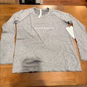 Lululemon Pure Barre Heather Gray Long Sleeve Tee